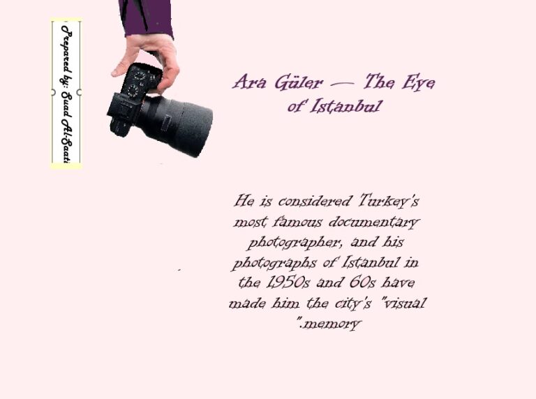 Ara Güler was more than just a photographer; he was a living memory of Istanbul. Through his lens, he documented the city's life, its people, its streets, its noise, its silence, and its transformations over the decades.